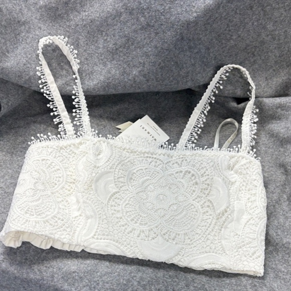 WAIMARI Marina horizonte Lace Crochet Bralette Camisole Top - White NWT size L